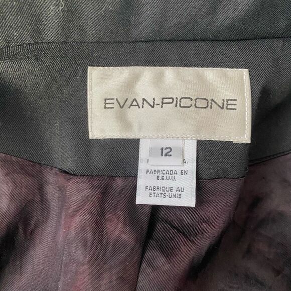 Evan Picone women 12 wool blend fully lined vintage  3 gold buttonup blazer - Picture 9 of 14